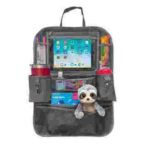 Graco Port Backseat Organizer Multi-Pocket Car Seat Storage with Adjustable Straps, Black