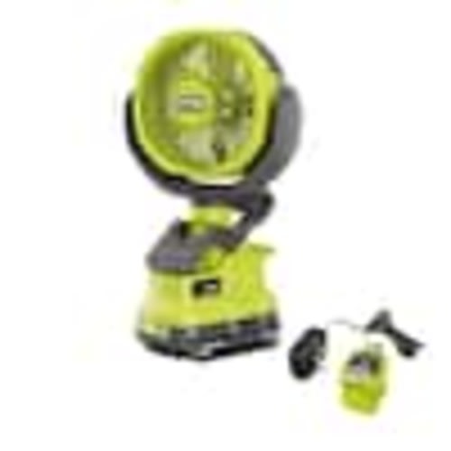 RYOBI ONE+ 18V Cordless 4 in. Clamp Fan Kit with Compact Battery and Charger PCF02K