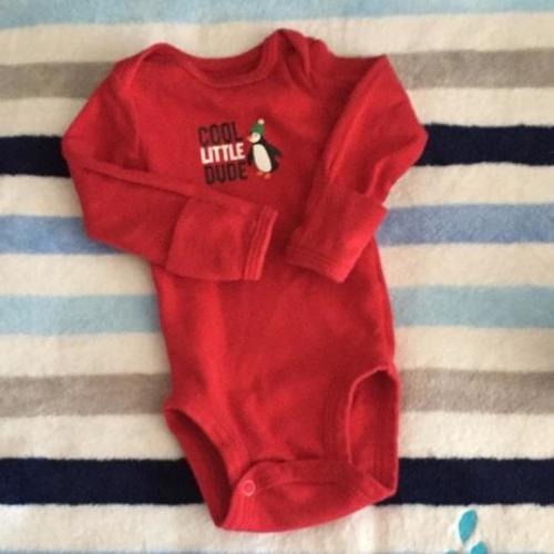 Carters body suit with hand mittens