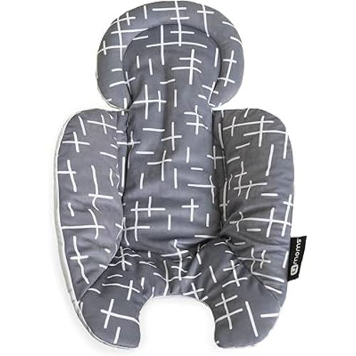 4moms RockaRoo and MamaRoo Infant Insert, Machine Washable, Soft, Plush Fabric, Reversible Design, Dark Grey