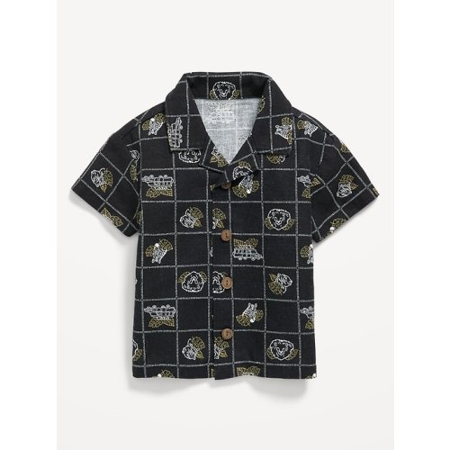 Short-Sleeve Linen-Blend Shirt for Baby
