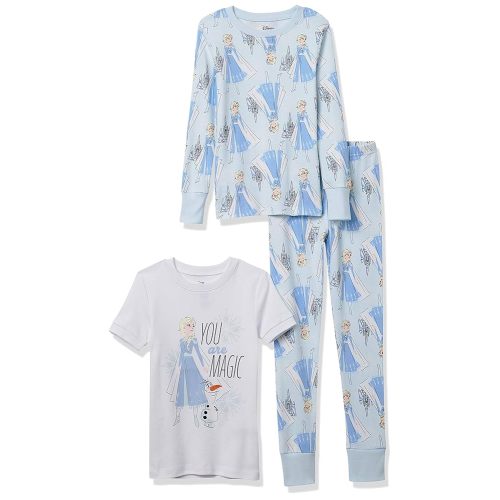 Amazon Essentials Disney | Marvel | Star Wars Babies, Toddlers, and Girls' Pajama Set, 4-Piece (Previously Spotted Zebra)