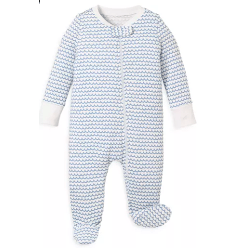 Petite Plume La Mer Luxe Pima Cotton Footie