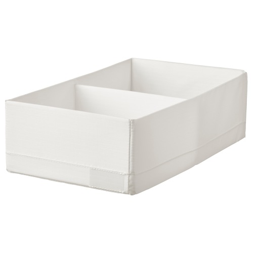 STUK Box with compartments - white 7 ¾x13 ½x4 "