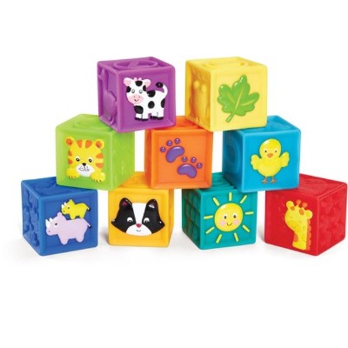 Kidoozie Squeak 'n Stack Blocks for Infants and Toddlers ages 6-24 months