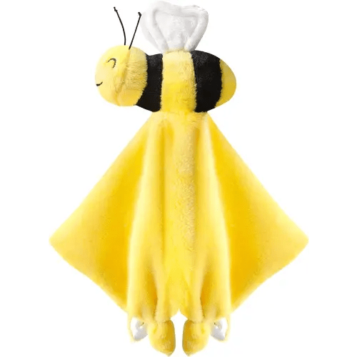 Pro Goleem Bee Loveys for Babies Soft Security Blanket Baby Snuggle Toy Stuffed Animal Blanket Unisex Lovie Baby Gifts for Infant and Toddler Yellow 12 Inch