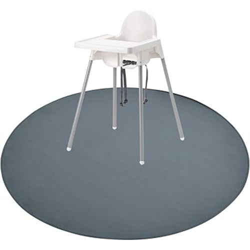 Splat Mat for Under High Chair/Arts/Crafts, WOMUMON Baby Washable Spill Mat Waterproof Anti-Slip Floor Protector Splash Mat, Messy Mat and Table Cloth