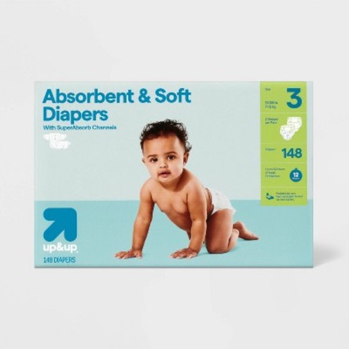 Disposable Diapers - up&up™ (Select Size and Count) (Color or Pattern May Vary), Size: 3