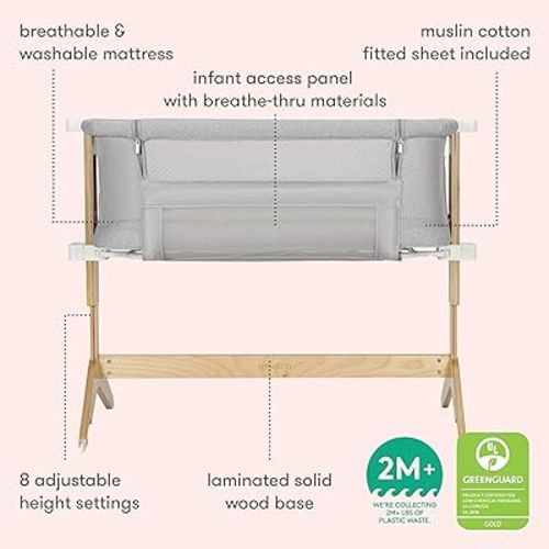 Newton Baby Bassinet & Bedside Sleeper with Mattress & Sheet
