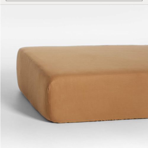 Supersoft Pampas Ivory Organic Cotton Gauze Baby Crib Fitted Sheet