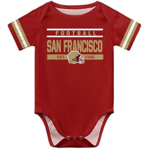 City Football Baby Girl Boy Clothes,Unisex Baby Cotton Short Sleeve Apparel,Baby Bodysuits Jumpsuit,Size:3-24 Months