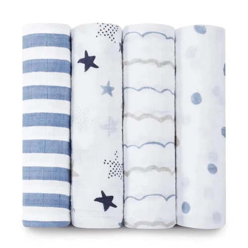 Aden + Anais 4Pk Classic Swaddle, Rock Star | MacroBaby