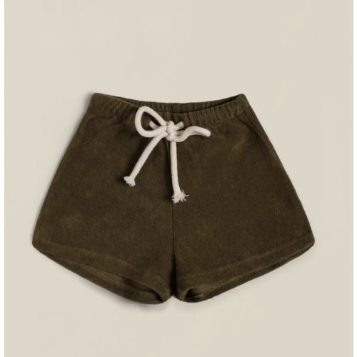 Olive Terry Rope Shorts | Organic Zoo