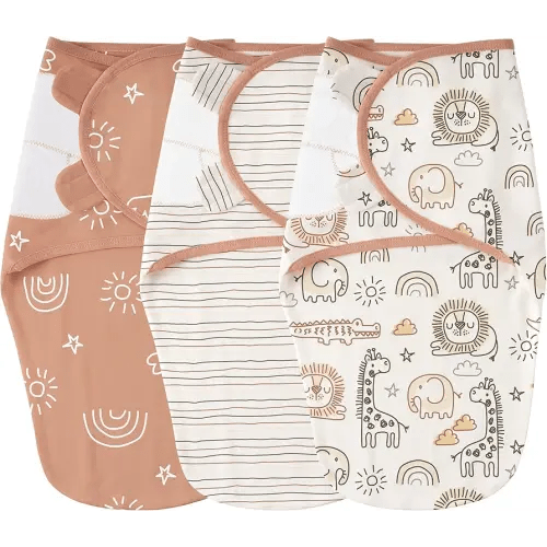 Yoofoss Baby Swaddles for Newborns 100% Organic Cotton, Adjustable Swaddle Sleep Sack 0-3 Months Newborn Swaddle Sack, Breathable Soft(Small)