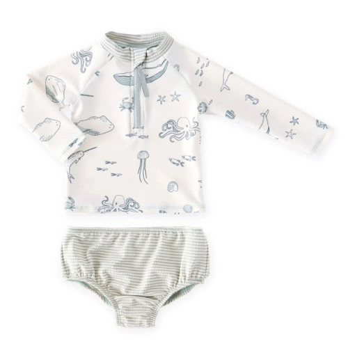Baby Swim Rash Guard &amp; Bloomer