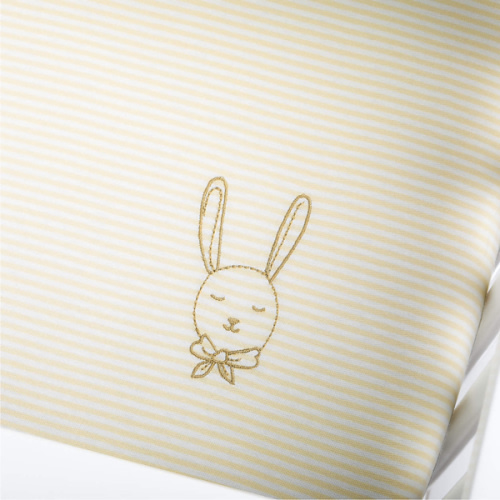 Baby's First Natural Stripe Organic Cotton Jersey Baby Crib Fitted Sheet