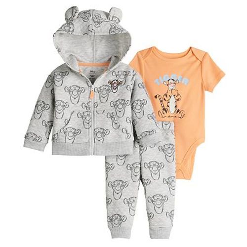 Disney's Winnie the Pooh Baby Boy Tigger Romper, Hoodie, & Jogger Pants Set by Jumping Beans®