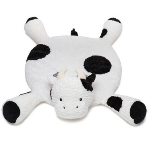 Bearington Lil' Gilly 30 Inch Cow Tummy Time Mat - Cow Baby Blanket - Cow Pillow for Baby
