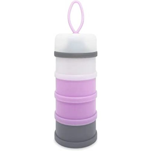 Baby Formula Dispenser, Formula Container, BPA Free, 4 Layers, Baby Feeding Travel Storage Container, Portable Milk Powder Dispenser Container, Non-Spill Stackable Baby Snack Storage Container