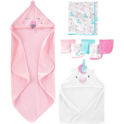 Simple Joys by Carter's Unisex Babies' 8-Piece Towel and Washcloth Set, Multipacks