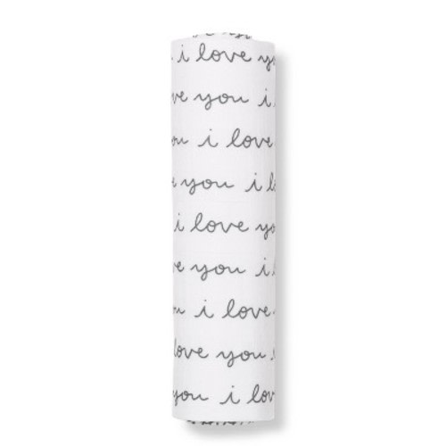 Muslin Swaddle Blanket I love You - Cloud Island™ White