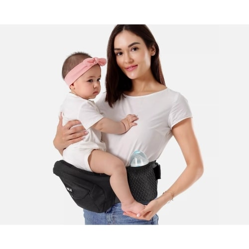 HKAI Baby Carrier Hip Seat, Advanced Large Capacity Pocket with Adjustable Waist