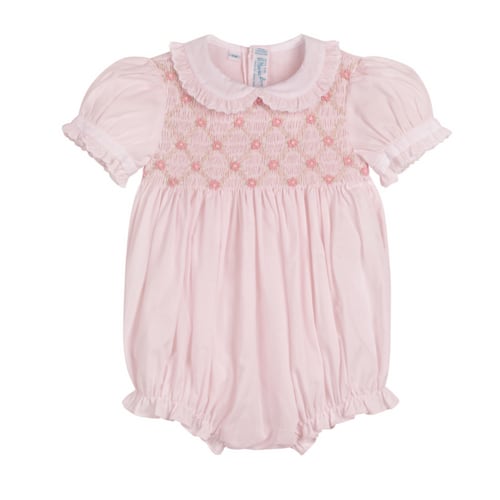 Girls Dainty Smocked Floral Romper