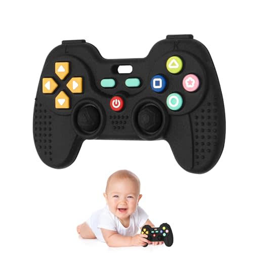 Hooku Silicone Teethers for Babies 0-6 Months, Teething Toys for Babies 6-12 Months, Baby Remote Control Toy, Infant Toys 0-3 Months, Sensory Chew Toys, Toddler Newborn Baby Girl Boy Gifts