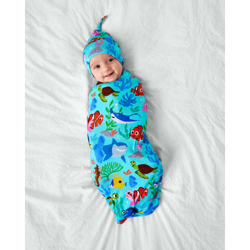 Pixar Nemo's Reef Swaddle & Hat Set – Little Sleepies