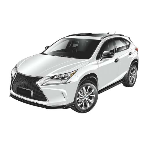 Lexus NX 1st Generation Car Window Shades (AZ10; 2014-2021) - Snap Shades