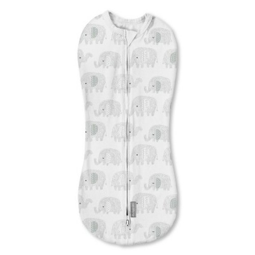 SwaddleMe by Ingenuity Pod Swaddle Blanket - 0-2 Months, Color: Scribble Elephant