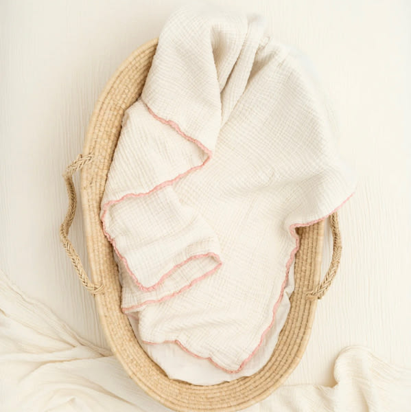 Soft, Heirloom Lace Baby Blanket | Organic Cotton Gauze | Willaby – willaby