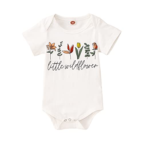 Ritatte Newborn Infant Girls Boys Onesie Bodysuit Cute Wild Child Flower Funny Romper One-Piece Baby Gift Clothes