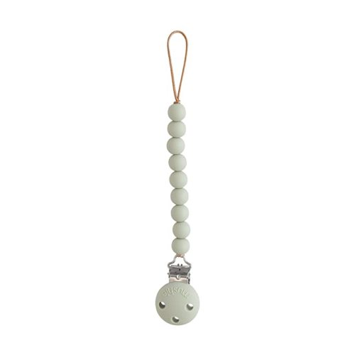 mushie 100% Silicone Baby Pacifier Clip BPA Free | Hera (Sage)