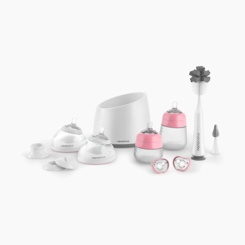 Nanobebe Baby Bottle Complete Feeding Set - Pink