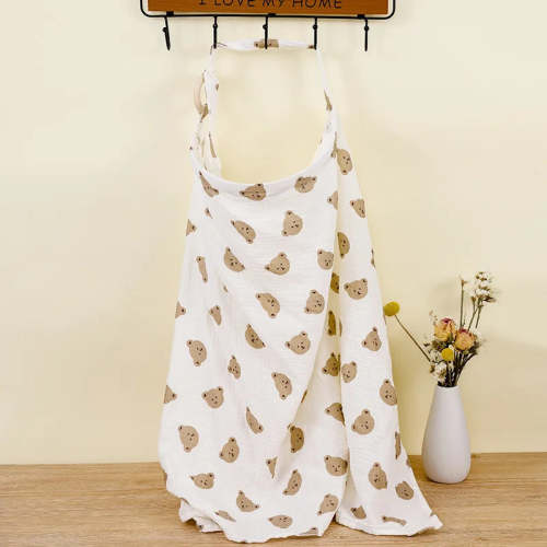 Muslin Cotton Nursing Cover - Breathable Breastfeeding Apron