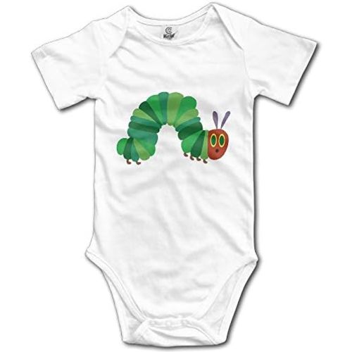 SADODER The Very Hungry Caterpillar Infant Climbing Short-Sleeve Onesie White