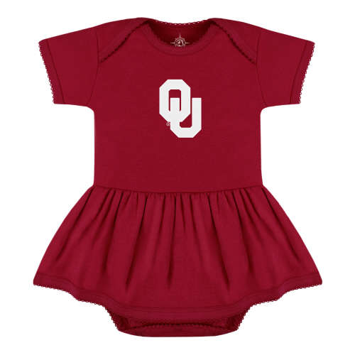 Oklahoma Sooners Picot Bodysuit Dress | College Baby
