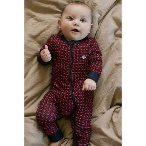 Baby Zip Up - Texas - Black & Red – BURLEBO