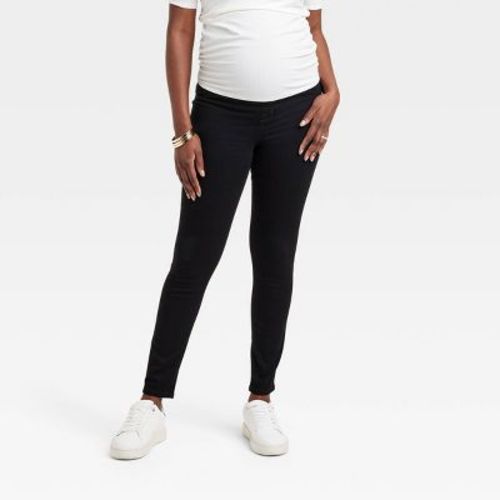 High-Rise Over Belly Skinny Maternity Pants - Isabel Maternity by Ingrid & Isabel™ Black 2