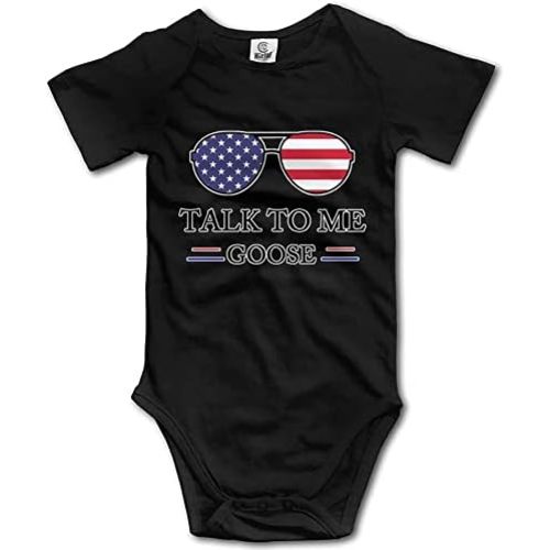GKrepps Talk Me Goose Funny Baby Boy Girl Clothes Newborn Organic Bodysuit Romper Black