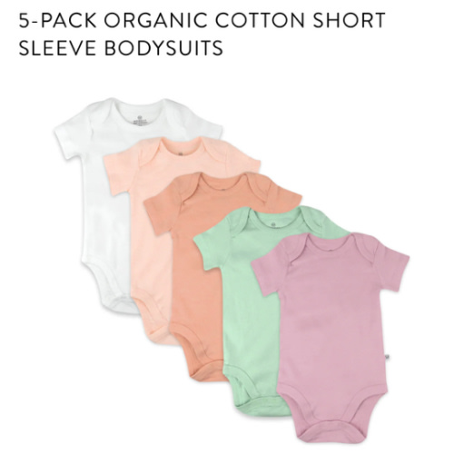 5-Pack Organic Cotton Short Sleeve Bodysuits | Honest Baby Clothing