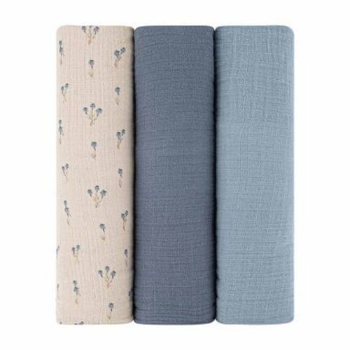Ely's & Co. Cotton Muslin Swaddle Blanket 3 Pack