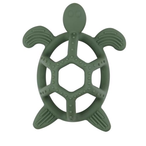 3D Turtle Model Teether Toy Made of Soft Silicone,Teething Toys for 3M+ Babies,Oral Motor Chew Toy BPA-Free (1 Pack)