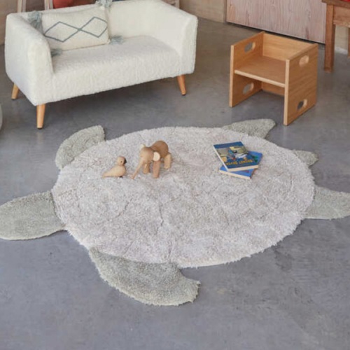 WASHABLE COTTON RUG SEA TURTLE