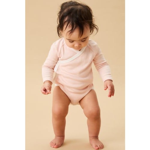 Long Sleeve Wrapover Bodysuit, Newborn UK
