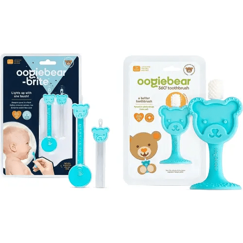 Oogiebear 360 Seafoam Teether - Safe Teething Toys for Babies 3 Months and Older, Green