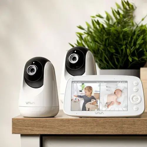 VAVA Split Screen Baby Monitor: 2 Cam Set