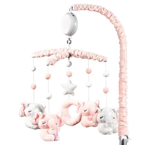 Baby Crib Mobile - Elephant Mobile for Boys Girls with 25 Inches Mobile Arm and 35 Lullabies Musical Box, 3 Modes Digital, Volume Control, Essential Gift for Infant Bedroom Hanging Decor