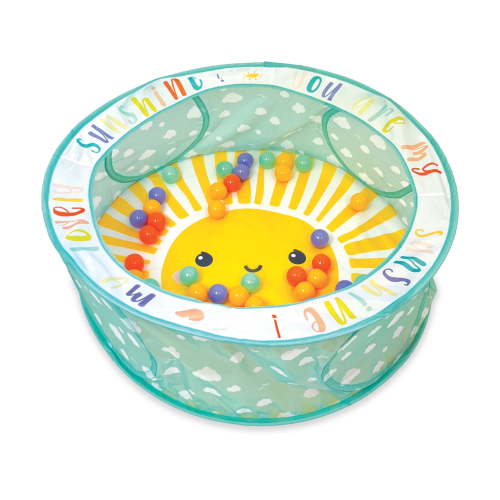 Infantino Foldable Ball Pit Gym, for Babies 9+ Months, Multicolor Sunshine